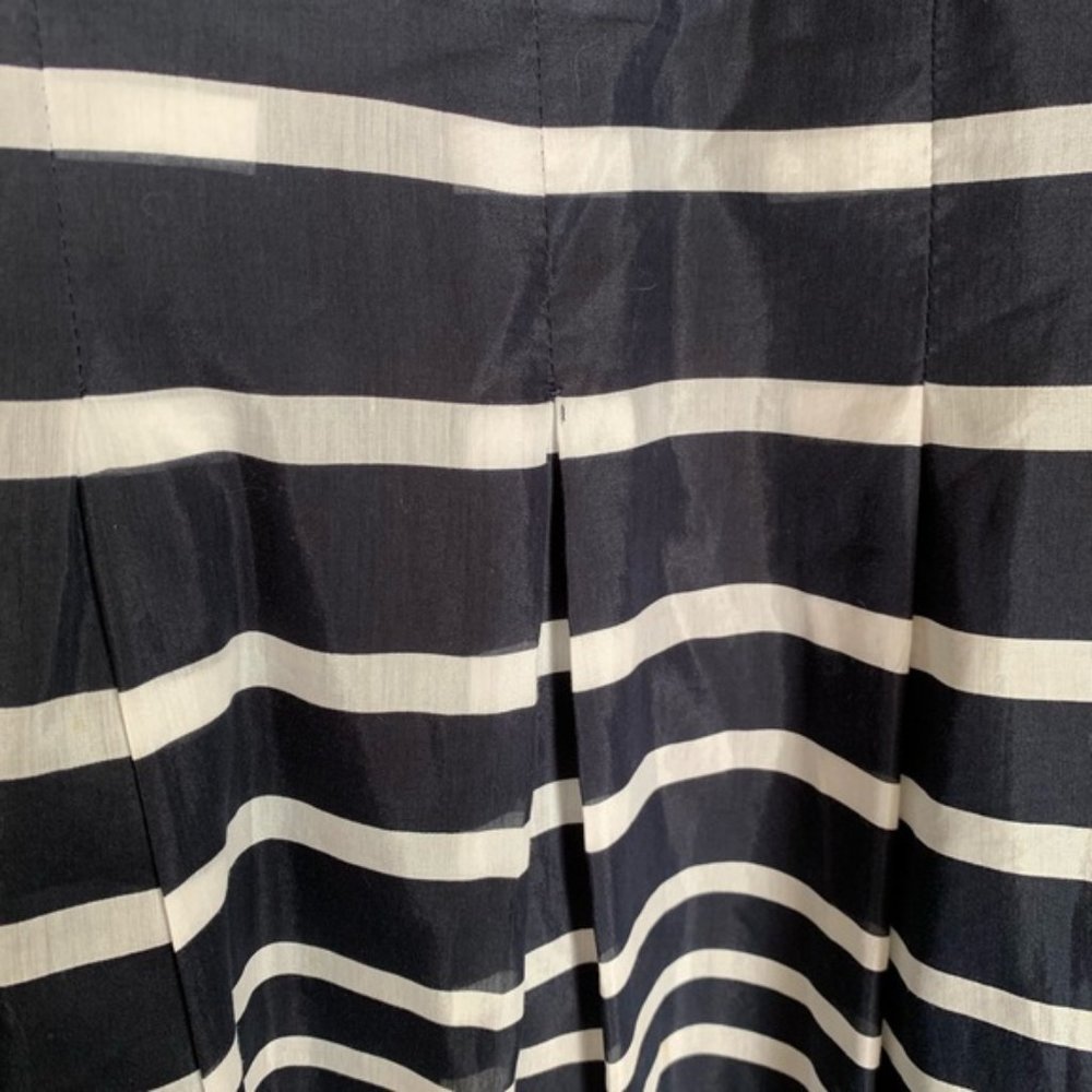 Talbots | Fit and Flare Striped Cotton and Silk Dress - Picture 4 of 5